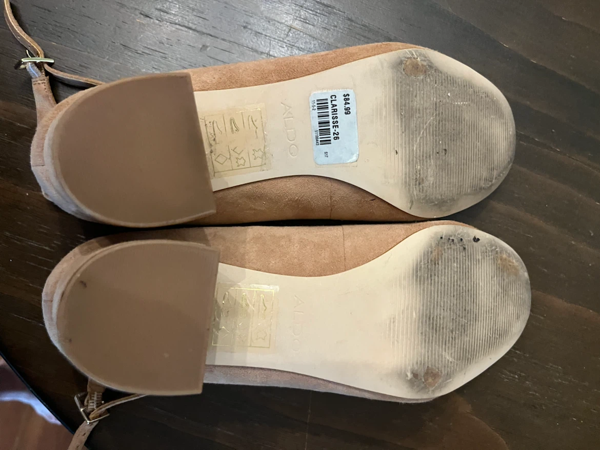 ALDO Tan Suede Heels Sz 38.5 (8) - photo 5
