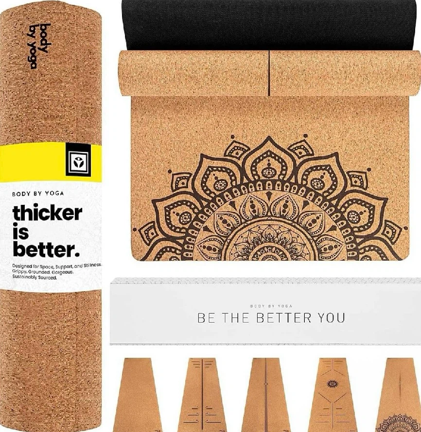 New in Box Body By Yoga Luxury Cork Yoga Mat