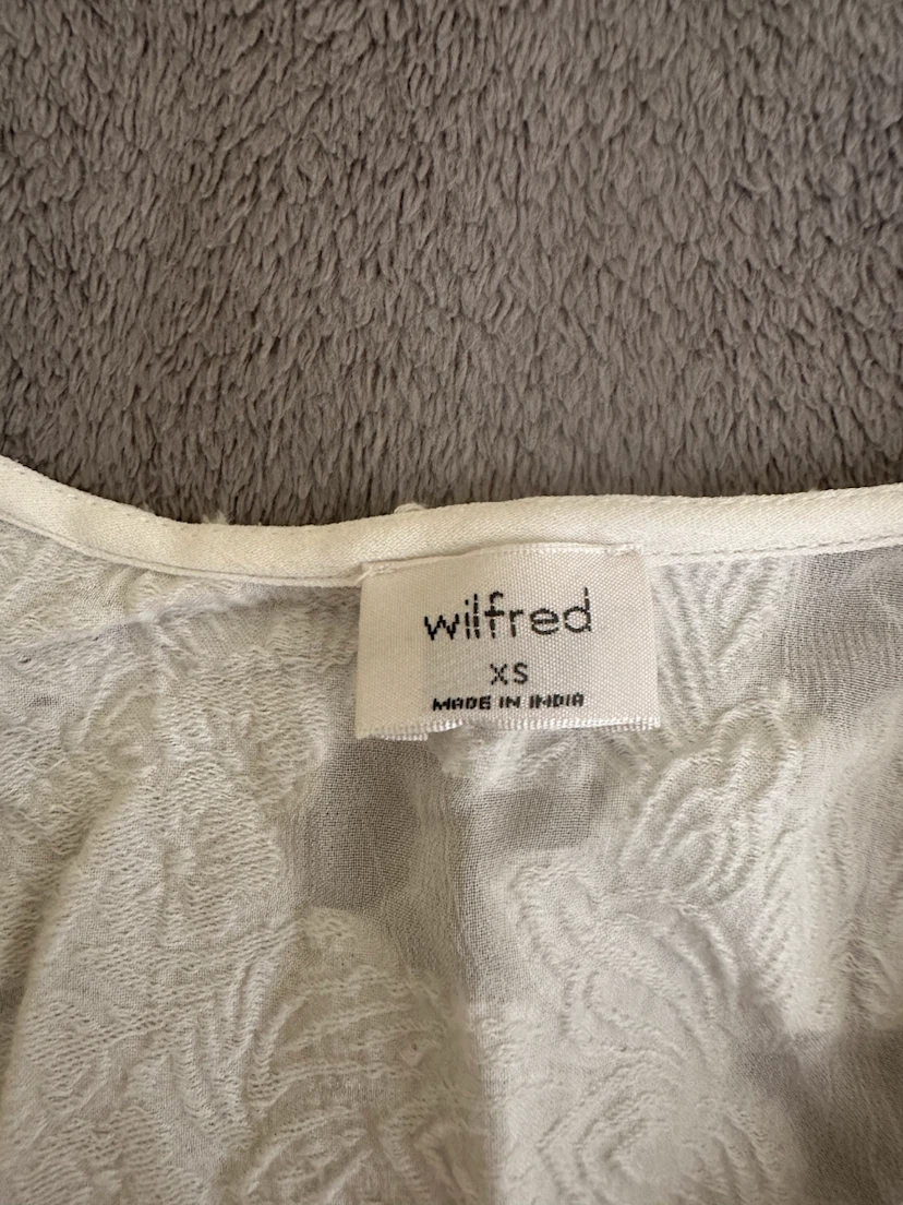 Wilfred White Floral Button-Up Blouse XS - photo 3