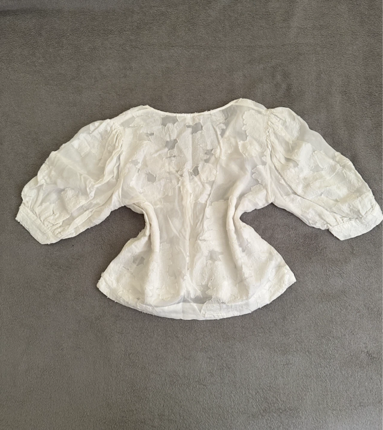 Wilfred White Floral Button-Up Blouse XS - photo 2