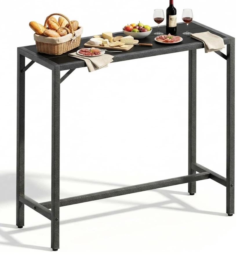 New in Box Outdoor Bar Table 47" Wide, Black, Table Only