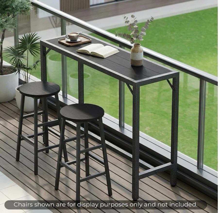 New in Box Outdoor Bar Table 47" Wide, Black, Table Only - photo 3