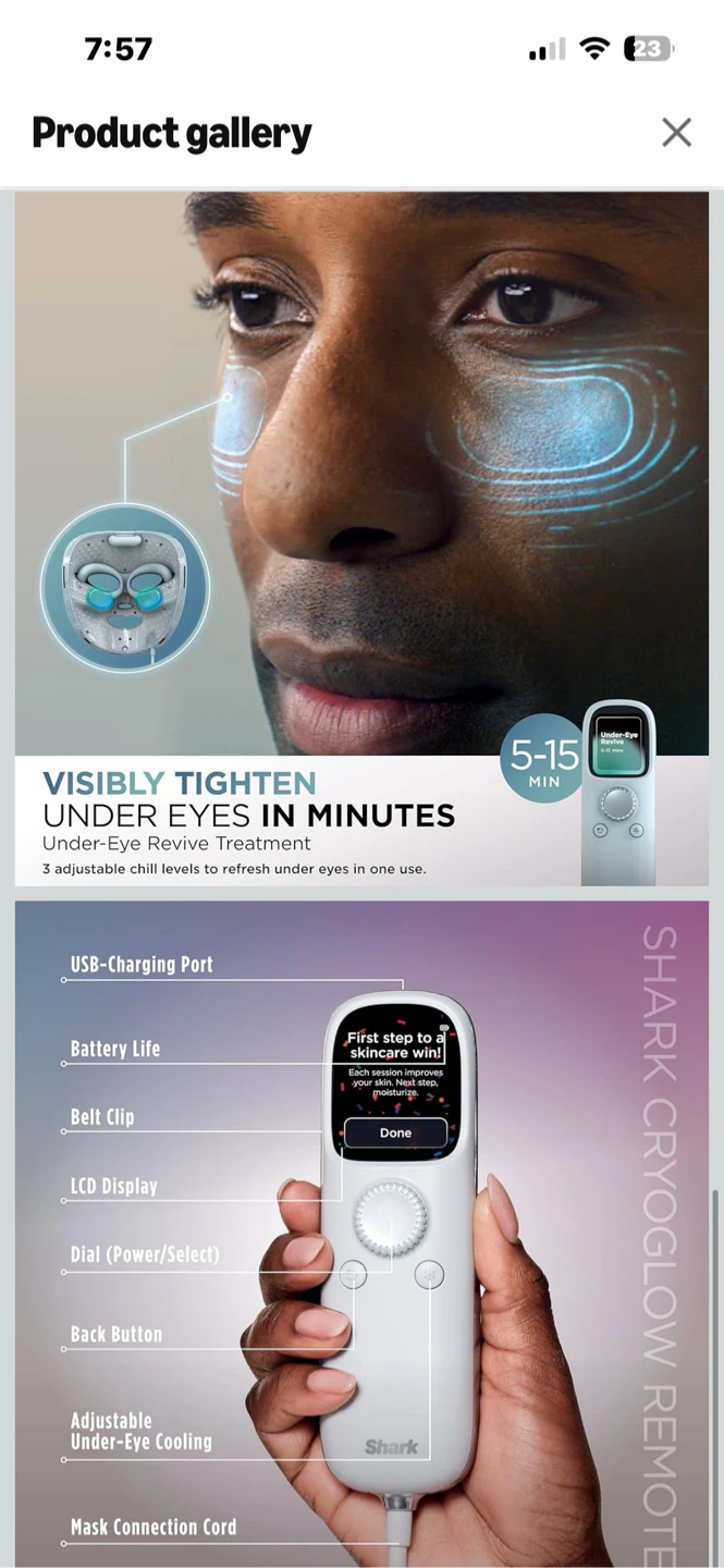 Shark CryoGlow LED Face Mask - photo 3