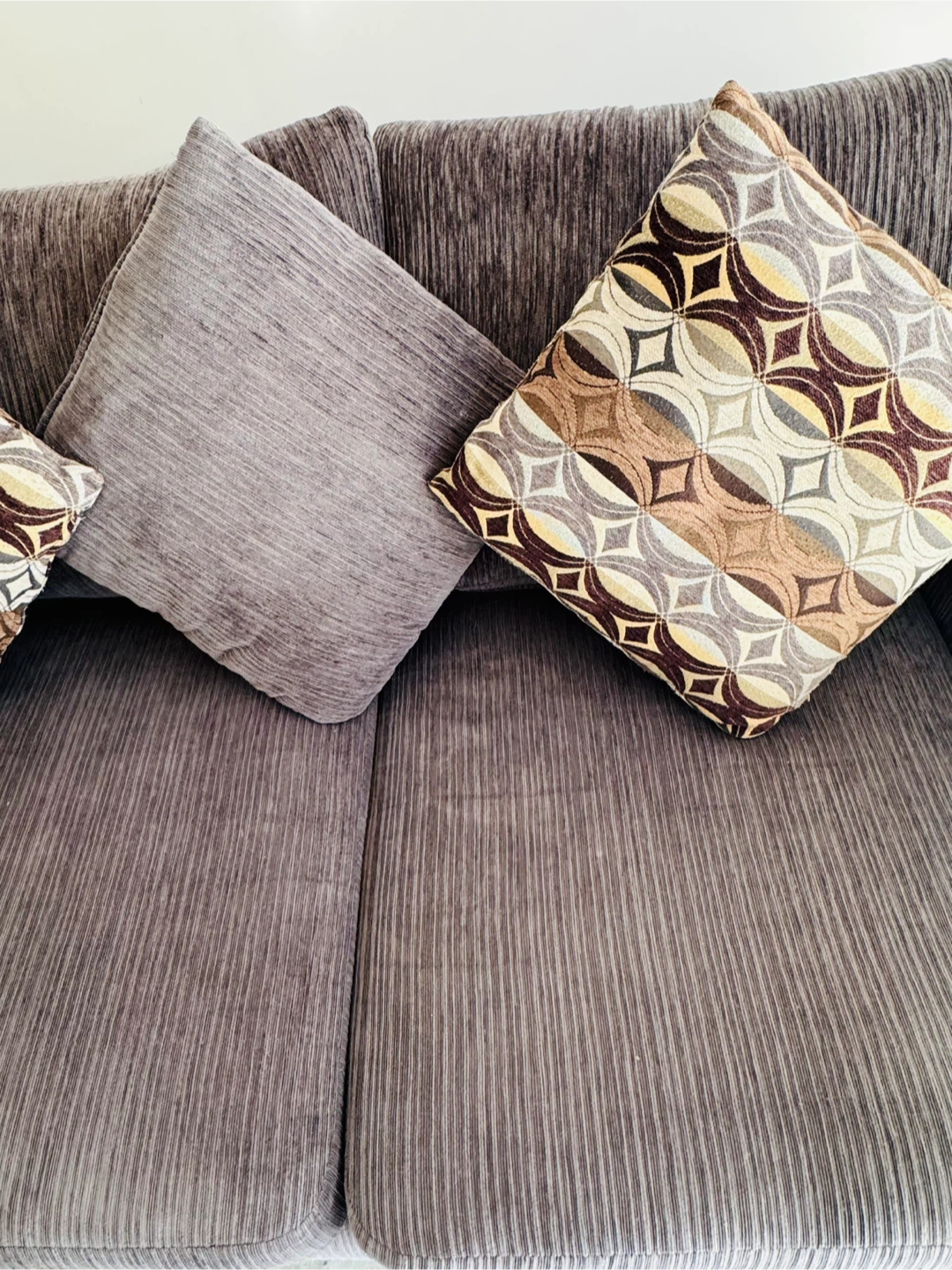 Grey Sectional Sofa with Decorative Pillows - photo 3