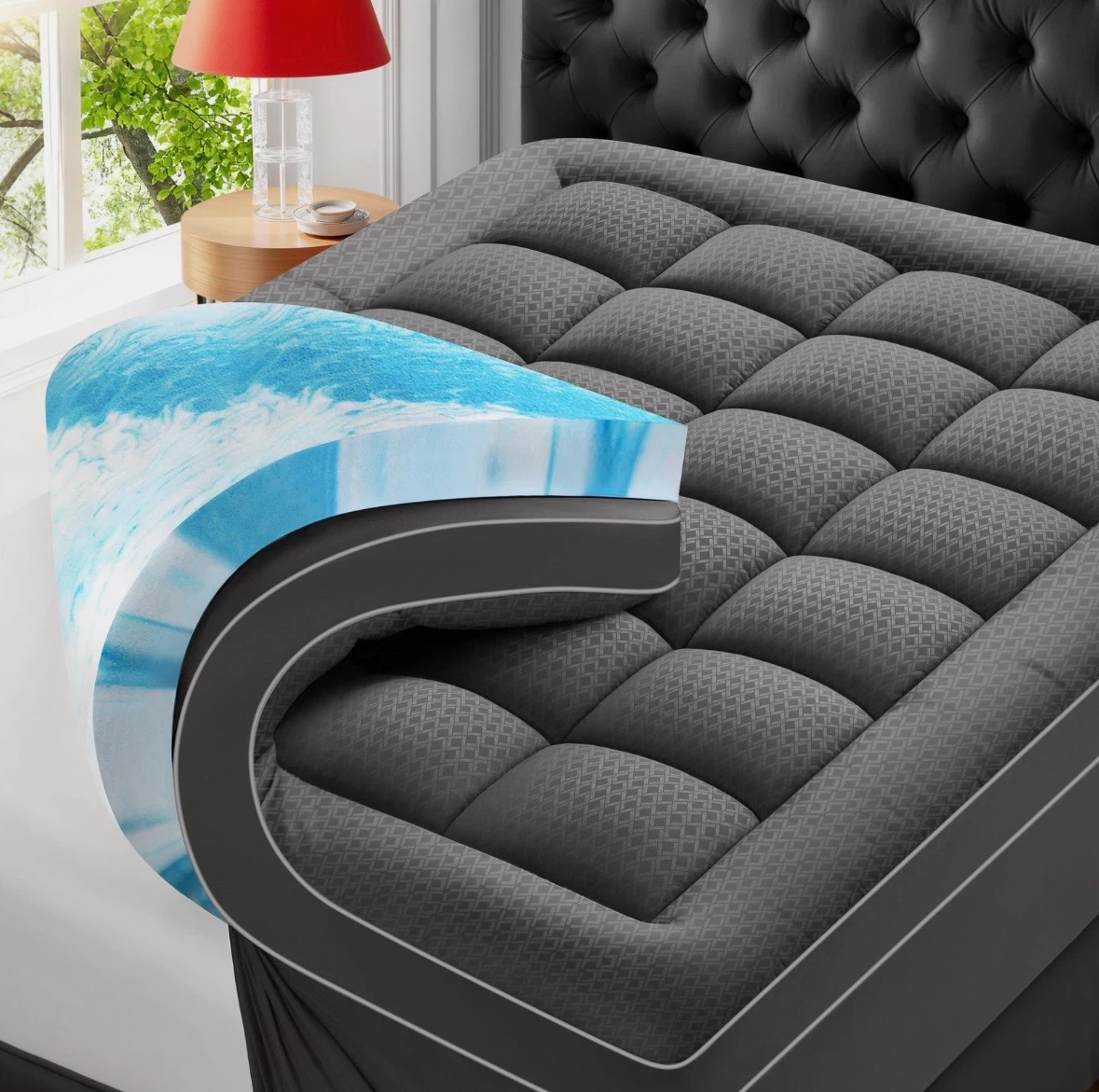 Factory Sealed Dual Layer Memory Foam Topper, 4-Inch King - photo 4