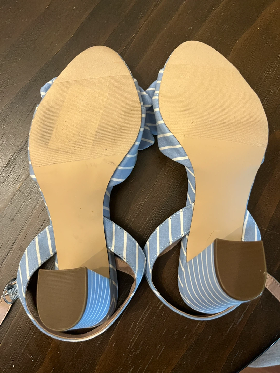 Madden Girl Blue Striped Heels Sz 7.5 - photo 4
