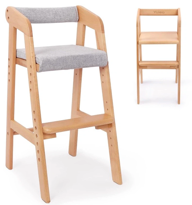New in Box Yoleo Wooden Adjustable Toddler High Chair