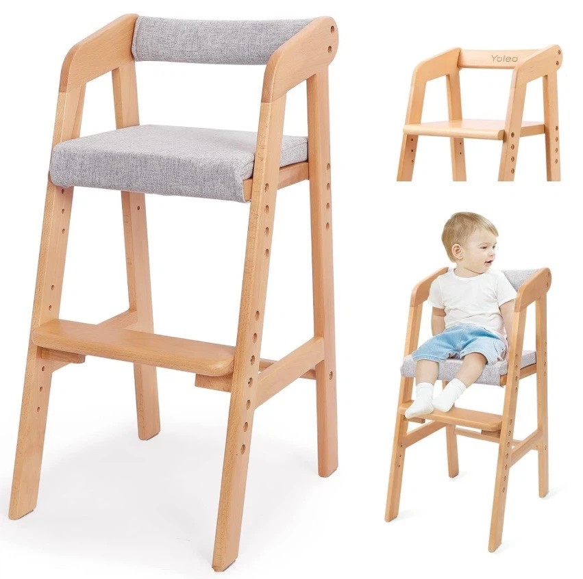 New in Box Yoleo Wooden Adjustable Toddler High Chair - photo 3