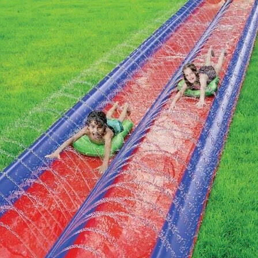 New Stargo Double Lawn Water Slide, 25Ft - photo 2
