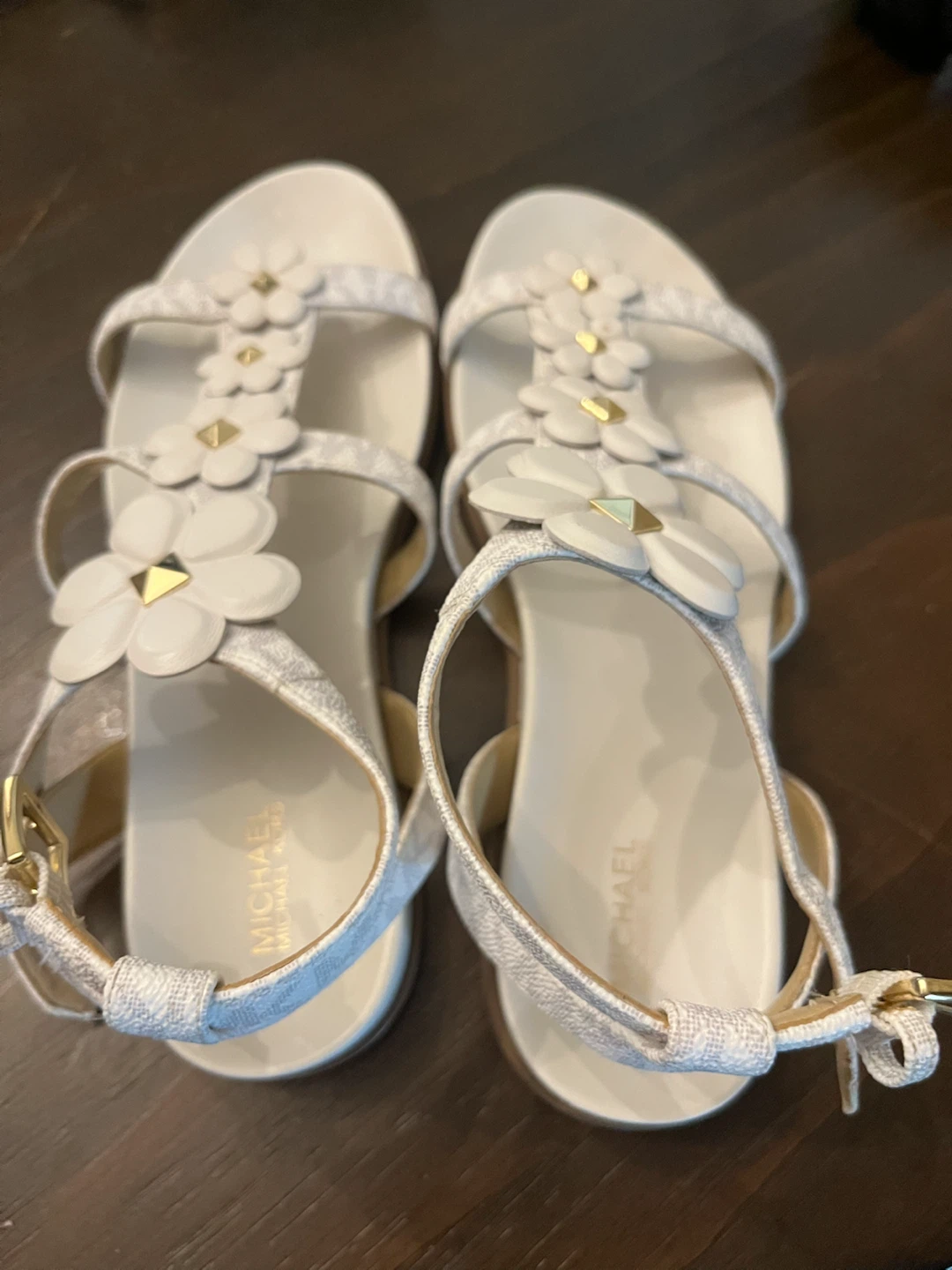Michael Kors White Floral Strappy Sandals Size 8M - photo 2