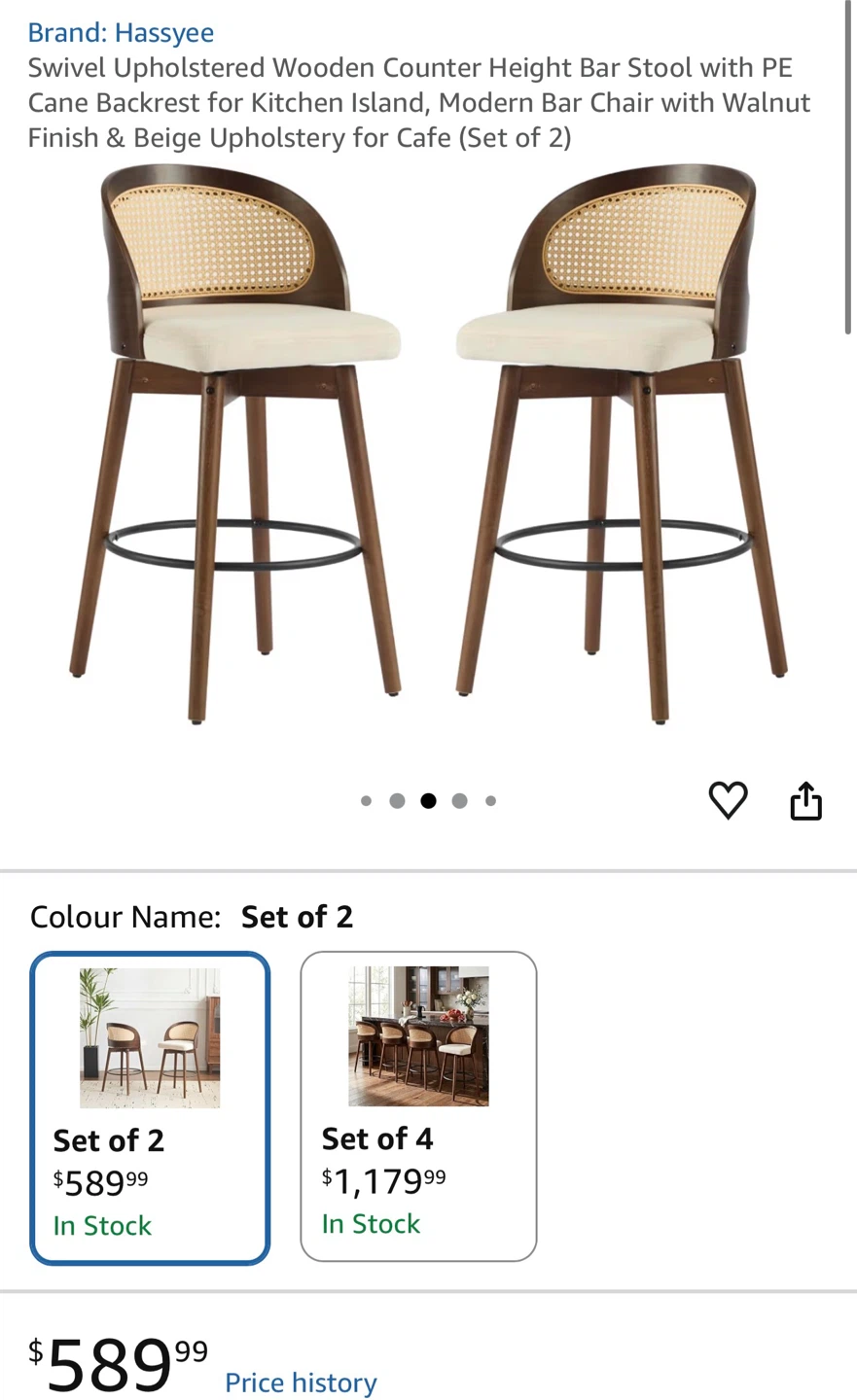 Modern Bar Chairs - 50% Off