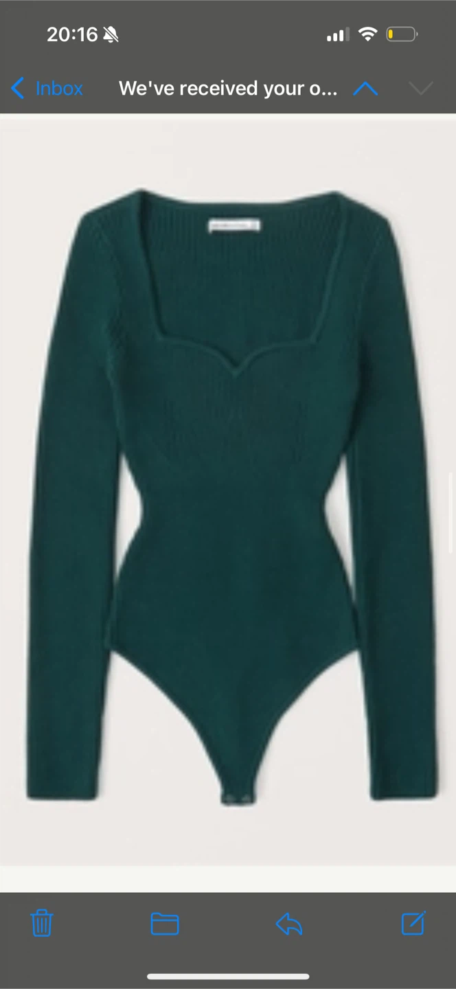 Long-Sleeve Sweetheart Sweater Bodysuit  Abercrombie