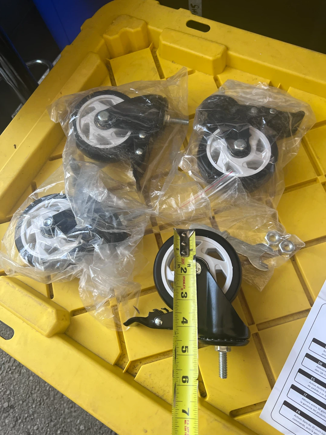 BRAND NEW Set of 4 Swivel Caster Wheels with Brakes - photo 2