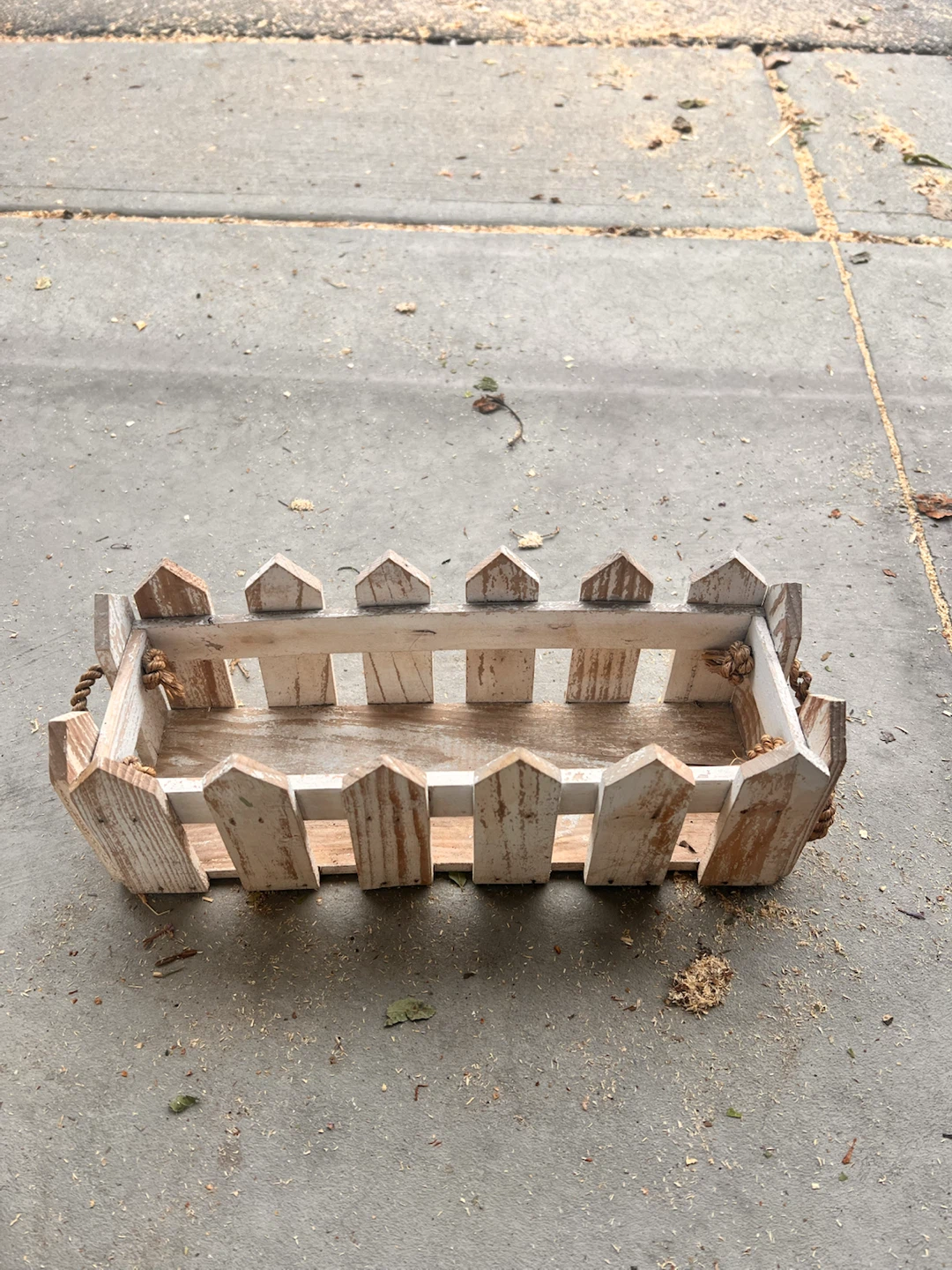 Wooden Picket Fence Planter Box