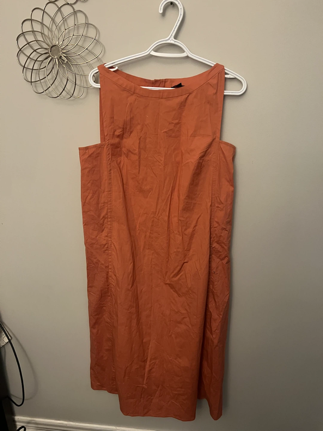Sleeveless Midi Dress with Belt - Orange - photo 2