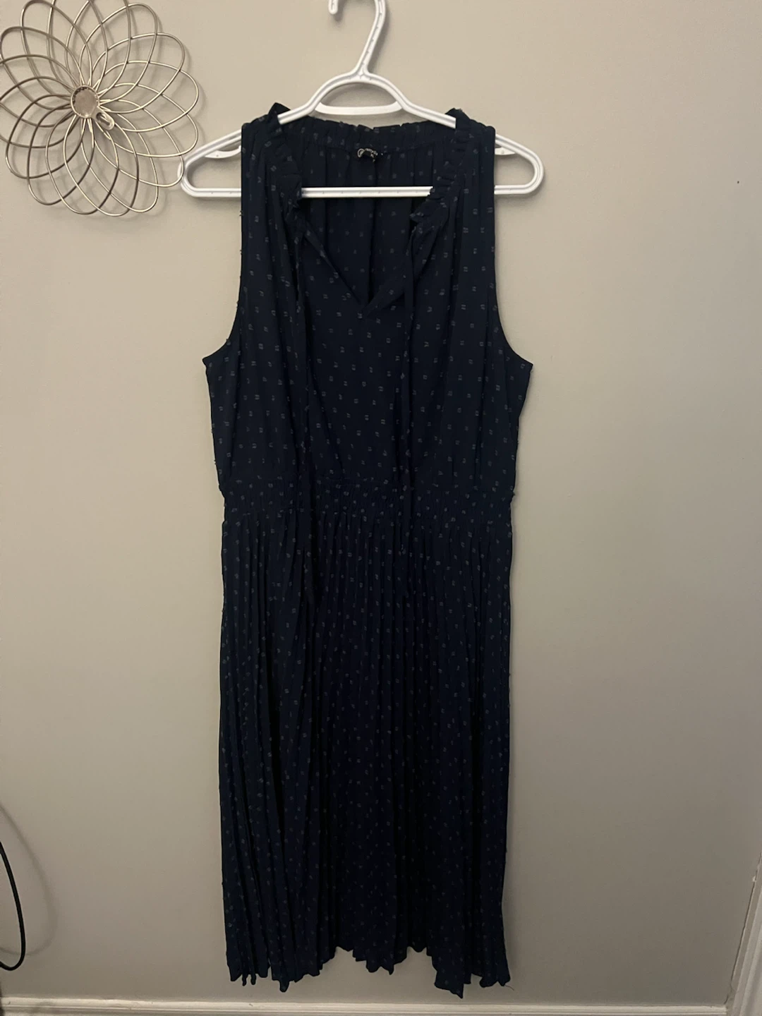 PrettyGal Navy Blue Swiss Dot Dress XL