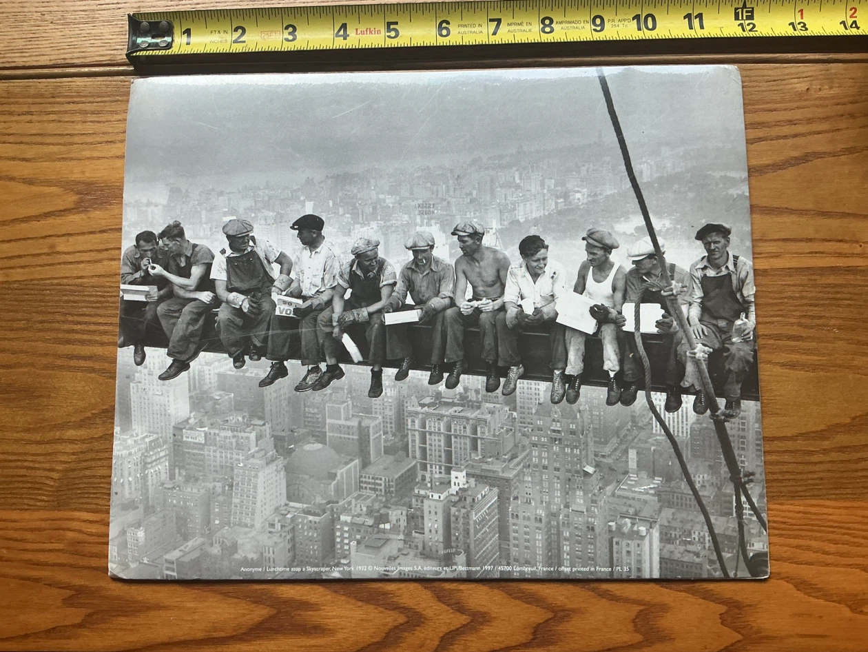 Lunchtime Atop a Skyscraper, New York 1932 Wall Art Print
