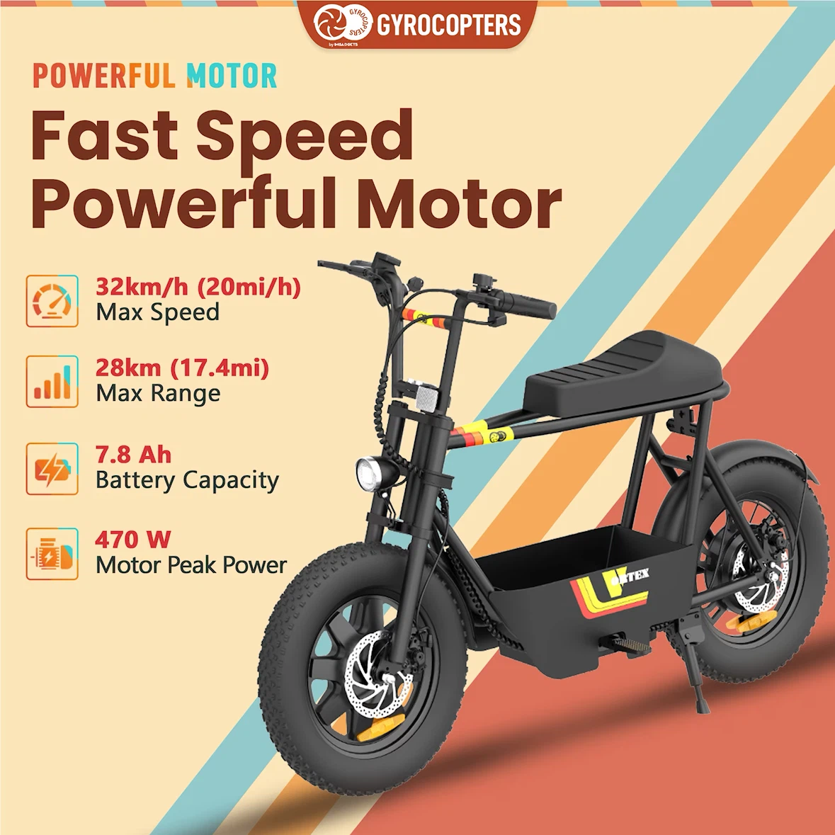 Gyrocopters VORTEX Electric Scooter