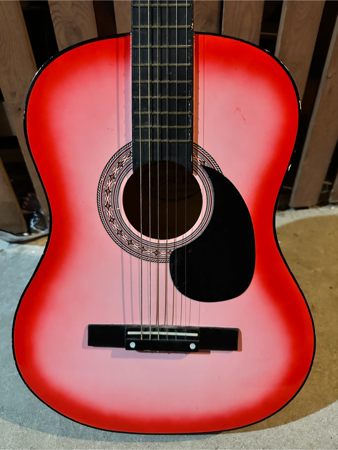 Acoustic Guitar - Red/Pink Gradient with bag - photo 5
