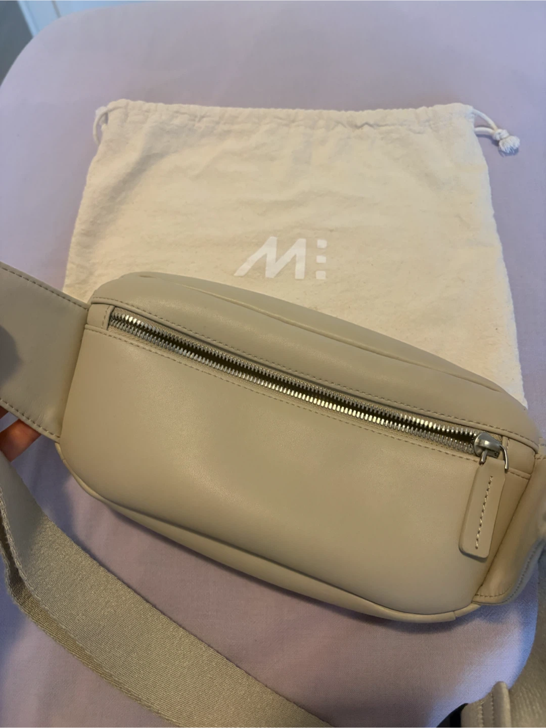 BN Monos Metro Sling Bag - Ivory Vegan Leather - photo 4