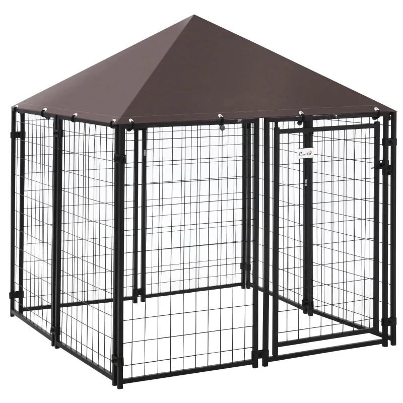 PawHut Outdoor Dog Kennel with Roof - photo 2