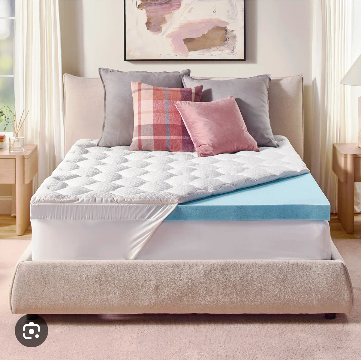 IKEA Queen Size Bed frame and Mattress and Topper - photo 4