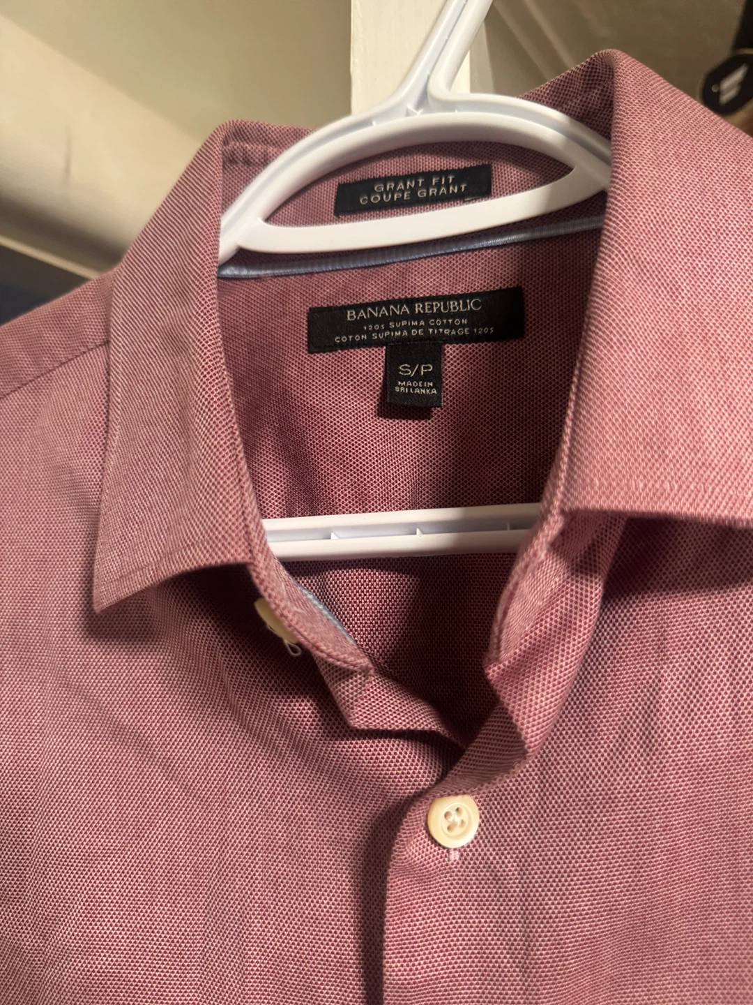 Banana Republic Grant Fit Dress Shirt – Light Maroon - photo 2