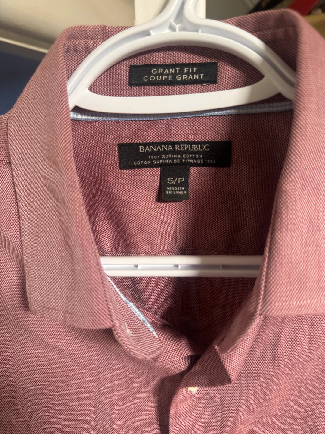 Banana Republic Grant Fit Dress Shirt – Light Maroon - photo 3