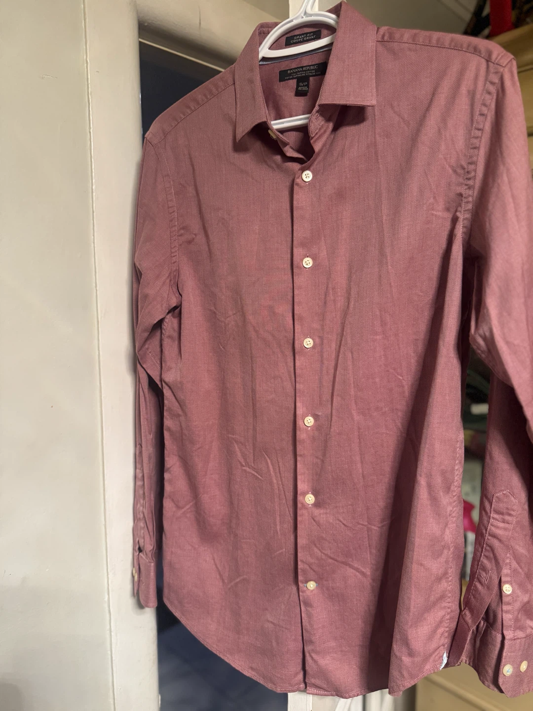 Banana Republic Grant Fit Dress Shirt – Light Maroon - photo 5