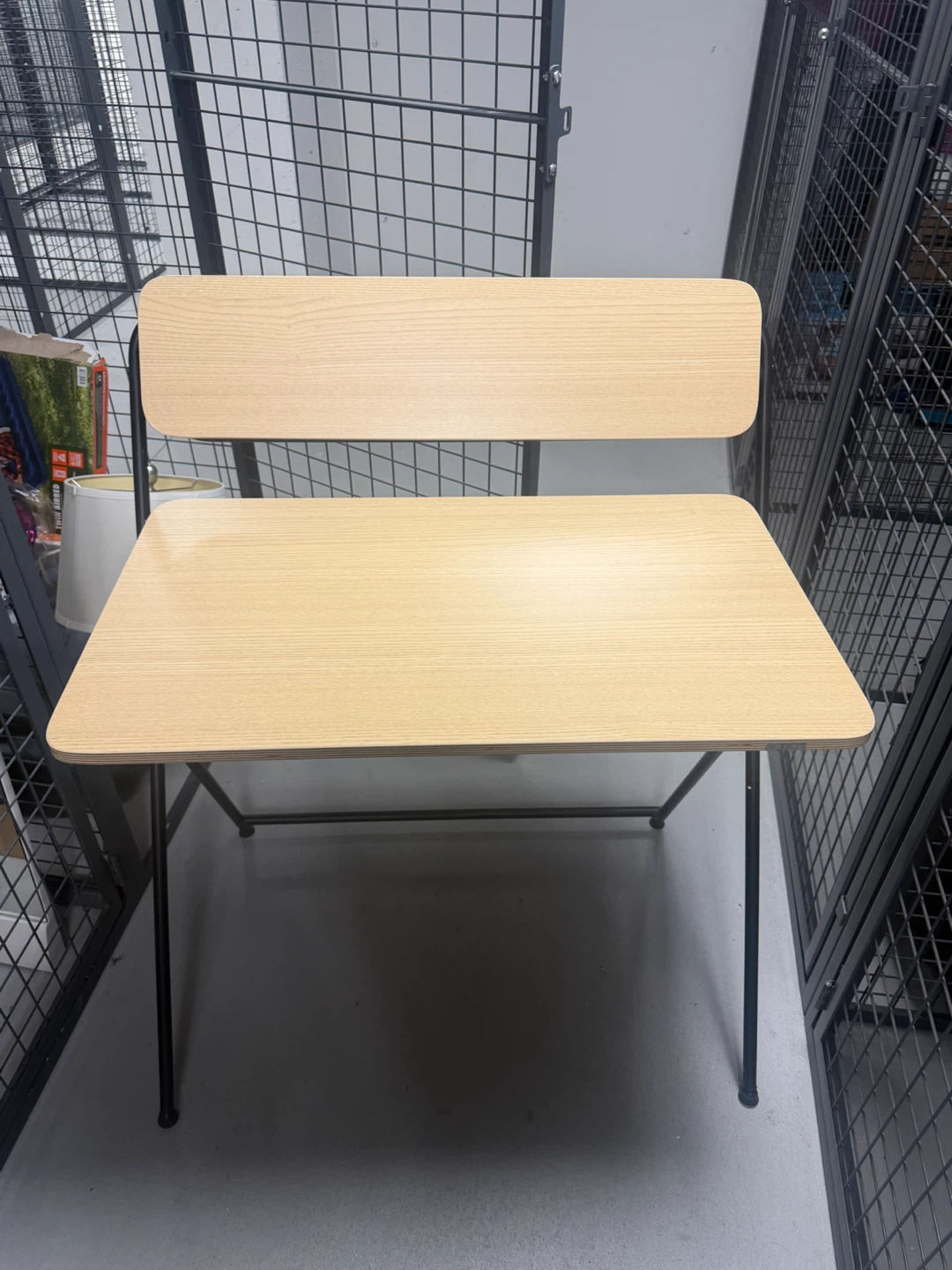 Wooden Folding Desk with Backrest