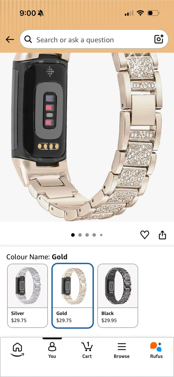 Fitbit Charge 6 Activity Tracker - Soft Gold - photo 2