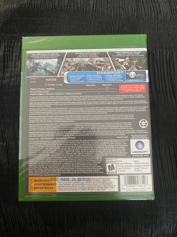 SEALED Assassin's Creed IV: Black Flag Xbox One Game - photo 2