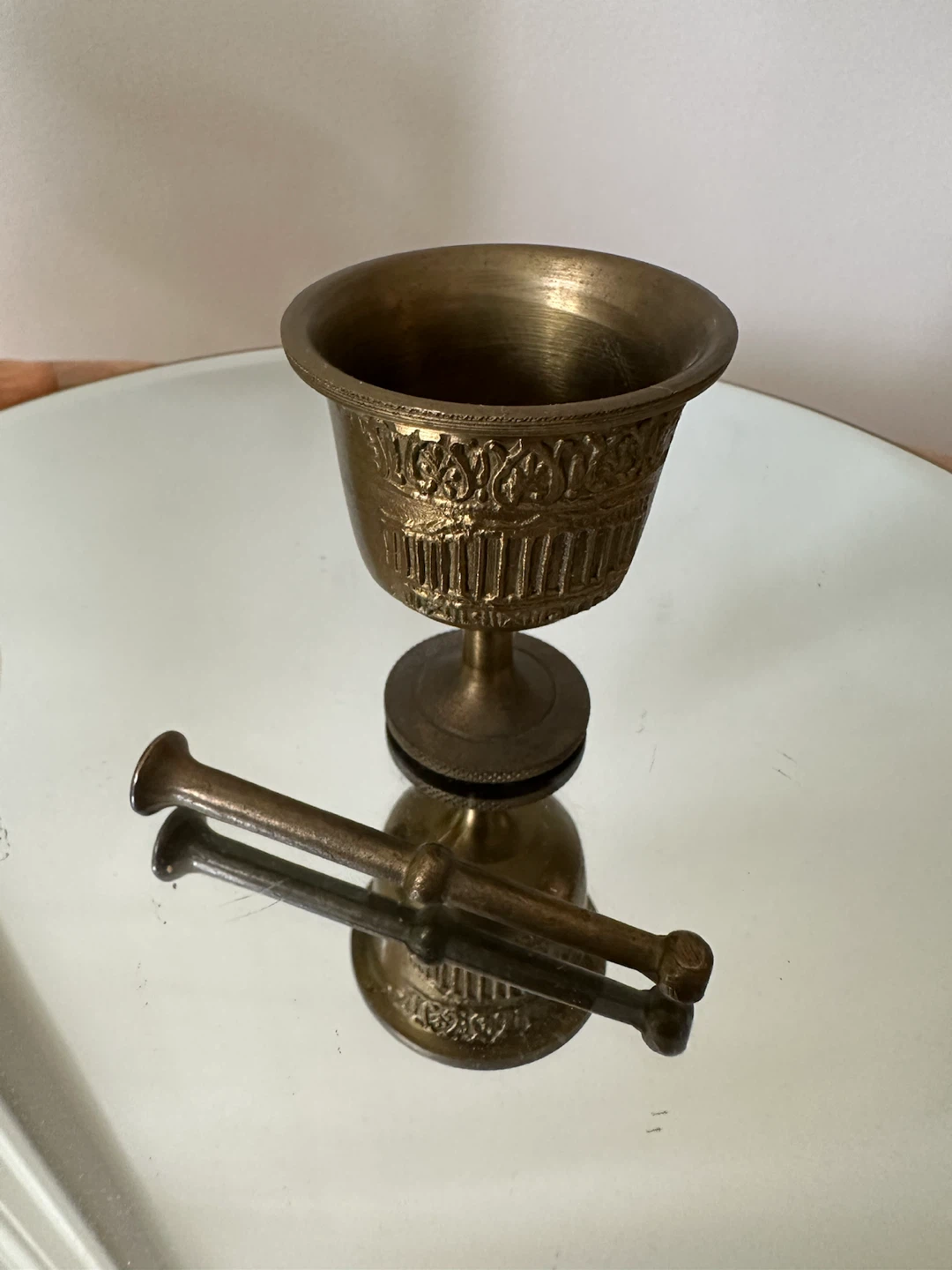 Brass Mortar and Pestle Set