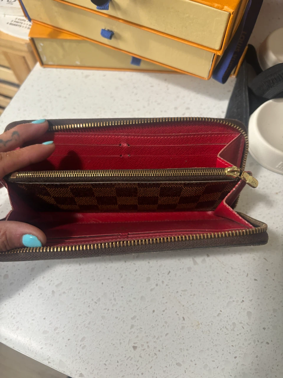 Louis Vuitton Damier Azur Zippy Wallet