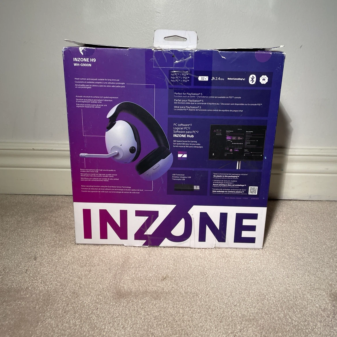 NEW! PS5 INZONE H9 Wireless Noise Cancelling Gaming Headset - photo 3