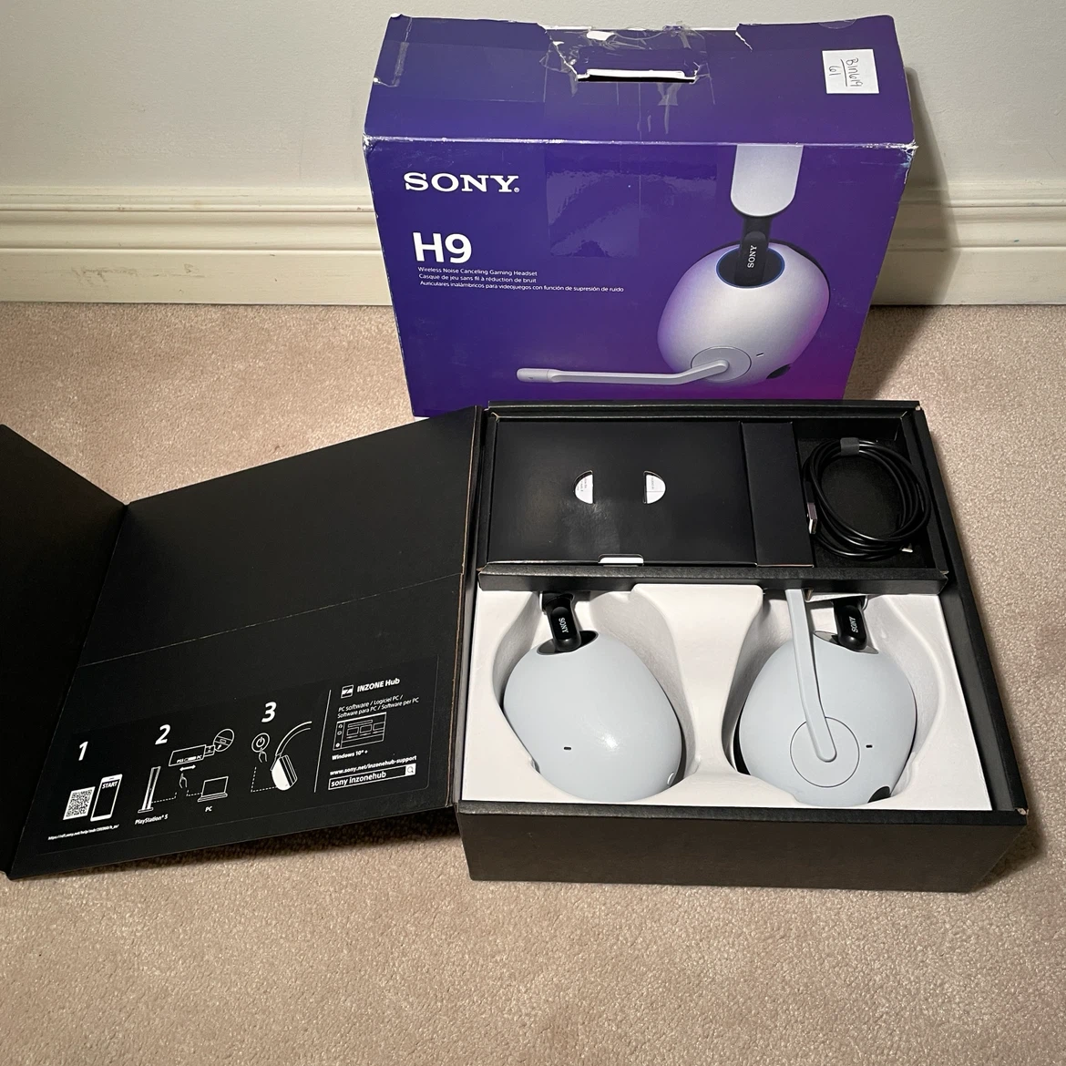 NEW! PS5 INZONE H9 Wireless Noise Cancelling Gaming Headset - photo 4