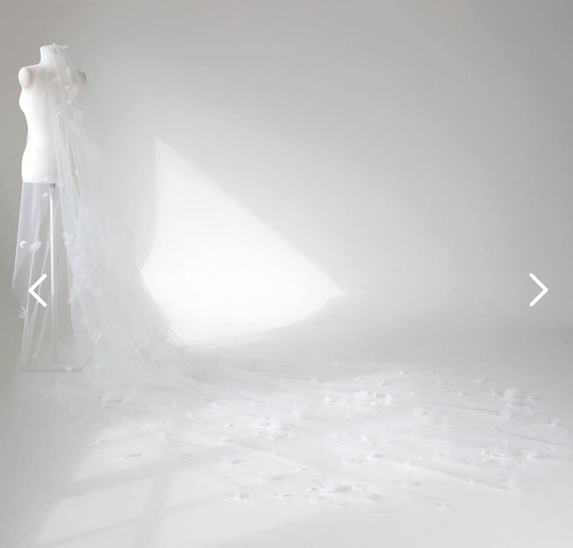 Floral Wedding Veil with Comb - photo 3