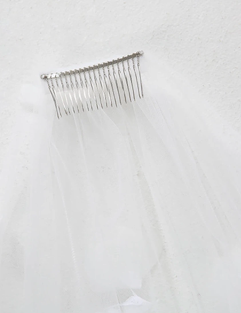 Floral Wedding Veil with Comb - photo 4