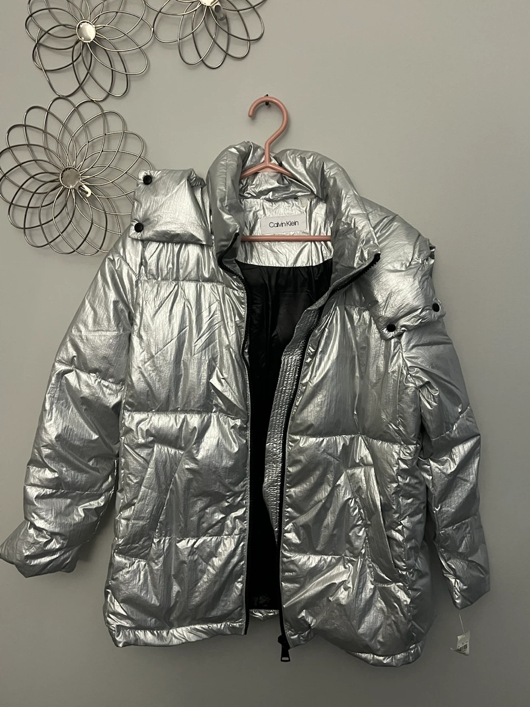 Calvin Klein Puffer Jacket - Silver