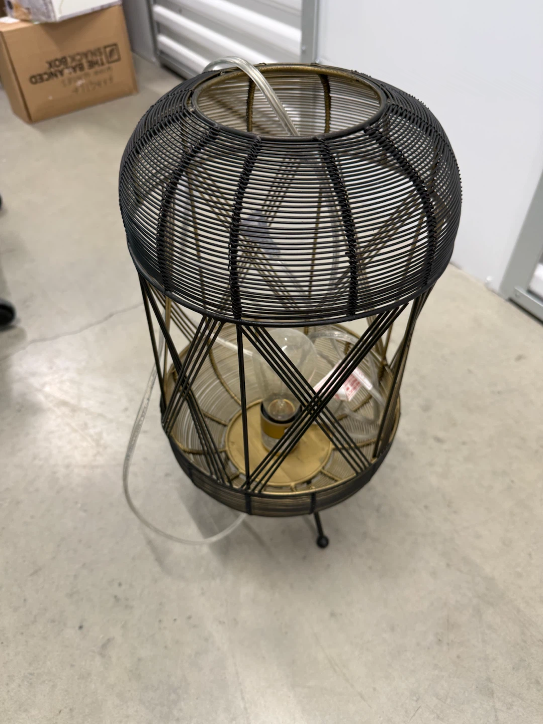 Wire Cage Table Lamp