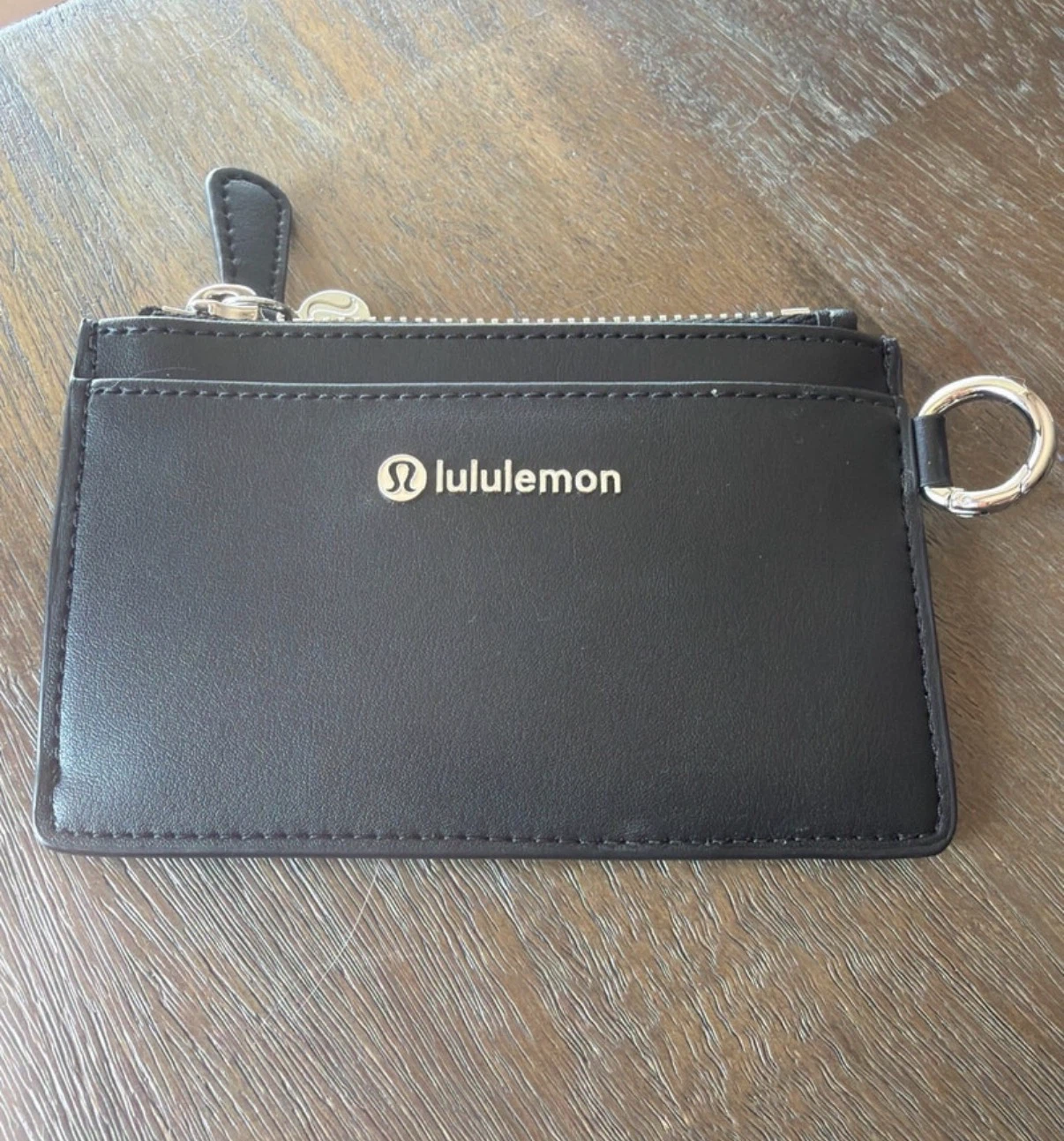 Lululemon Black Card Holder with Zipper