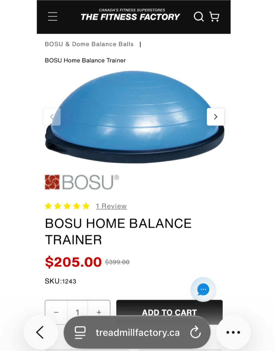 BRAND NEW! BOSU Ball Home Balance Trainer - MSRP $231.65