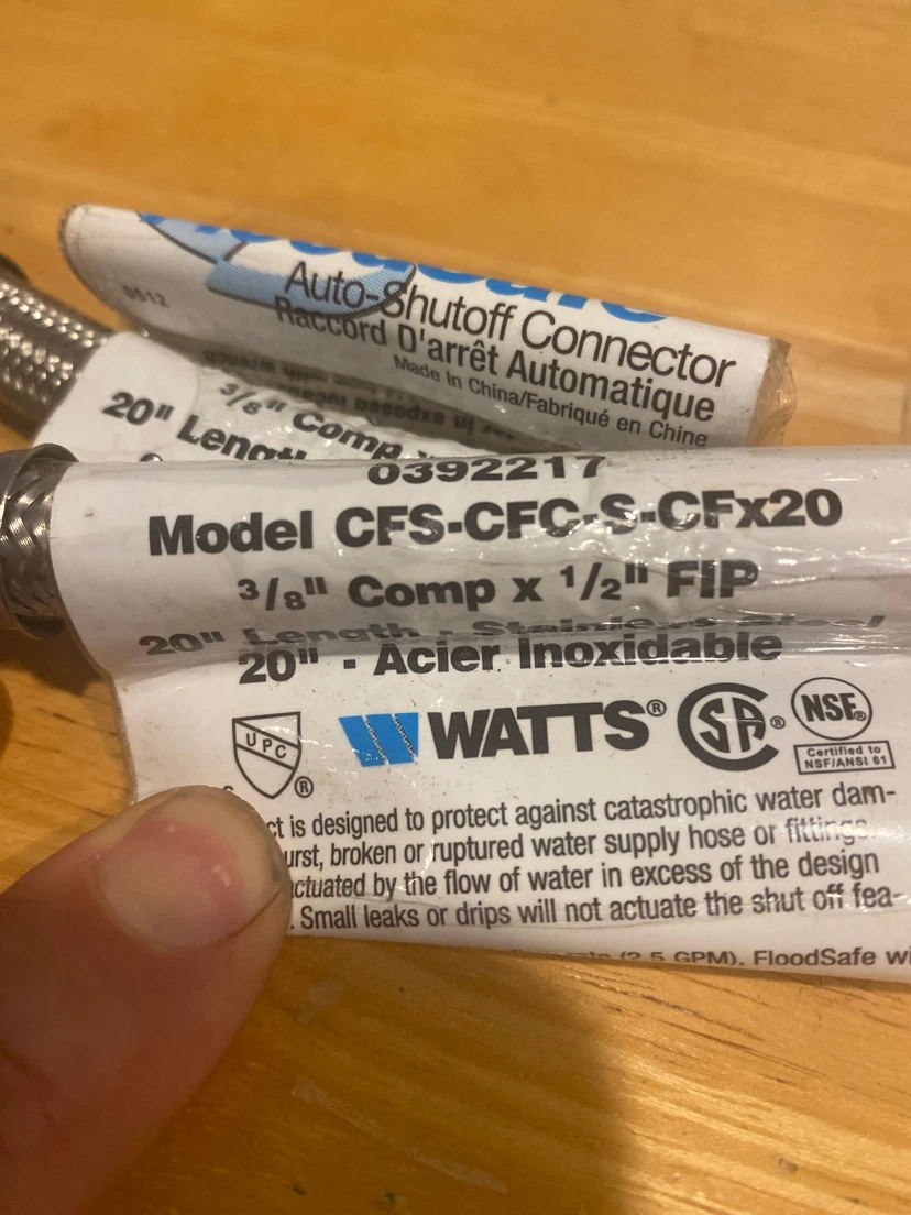 Watts Auto-Shutoff Connector 20" Stainless Steel - photo 2