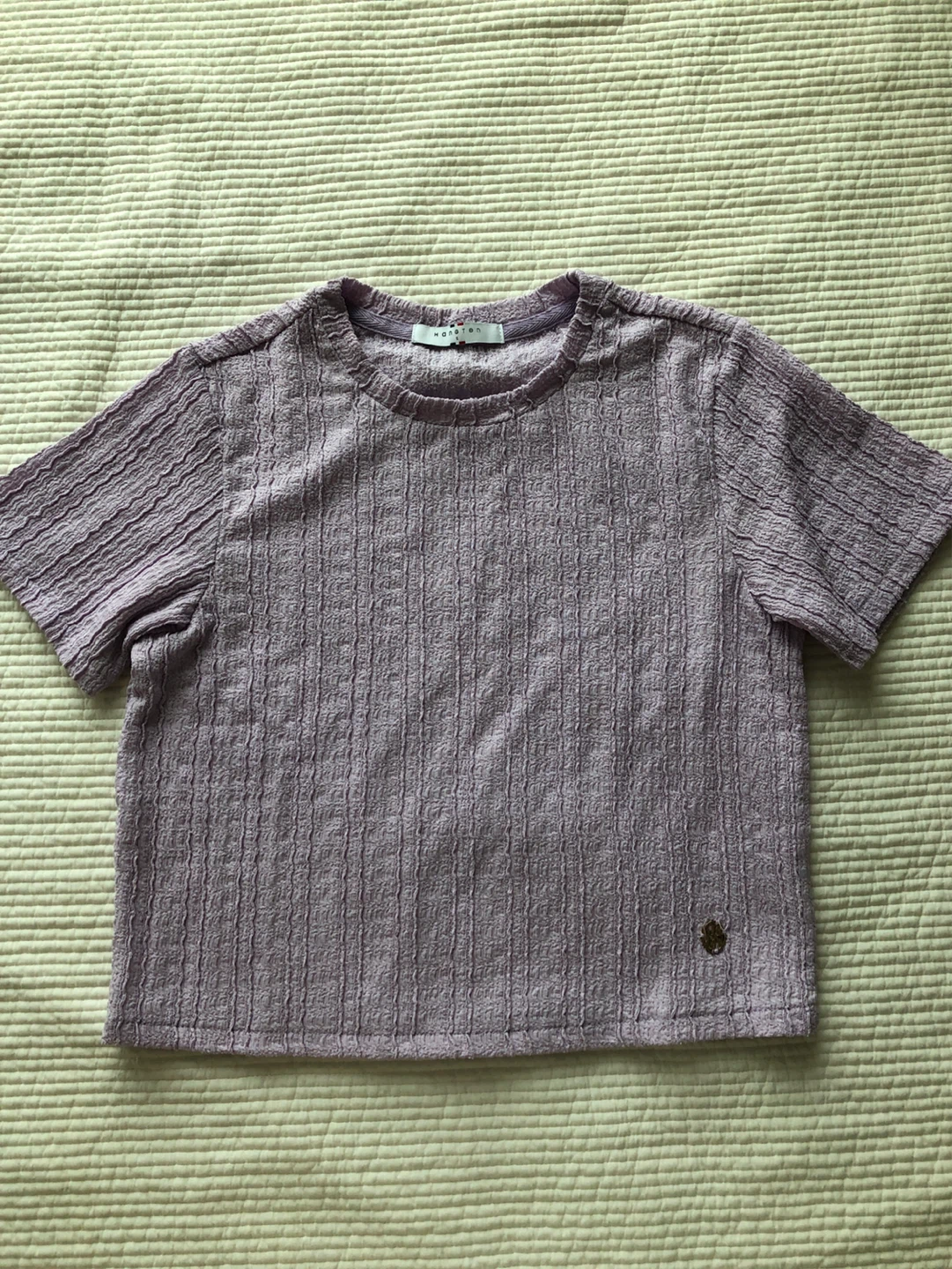 Sheer textured lilac top