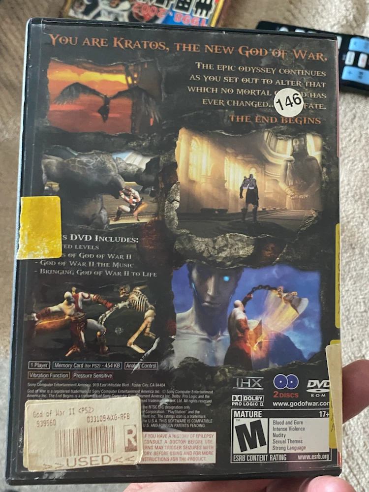 God of War II Greatest Hits Two Disc Set PS2 - photo 3