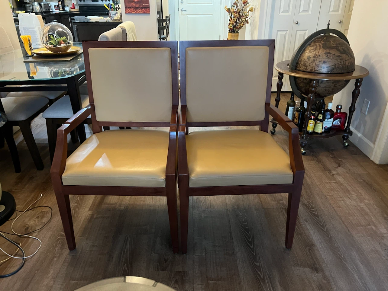 Italian leather chairs