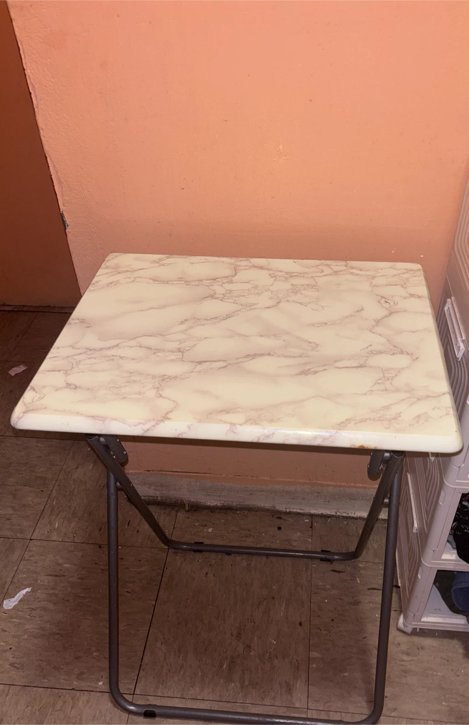 Marble Top Folding Tray Table - photo 2