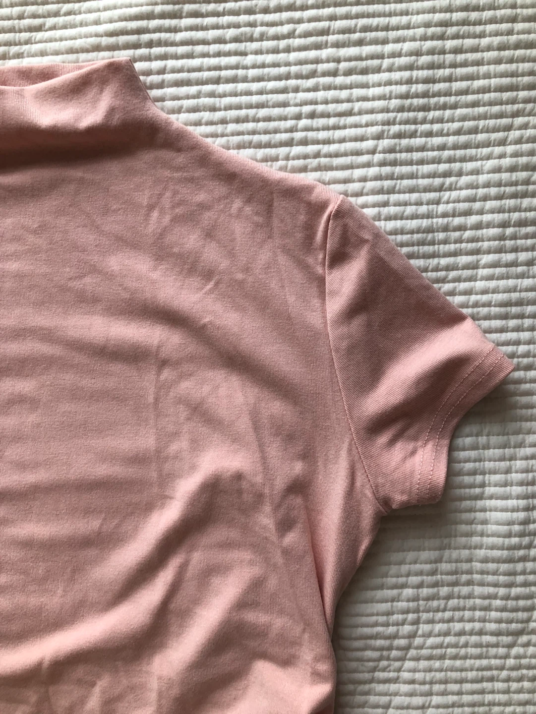 Pink Mock Neck Ruched Top - photo 2