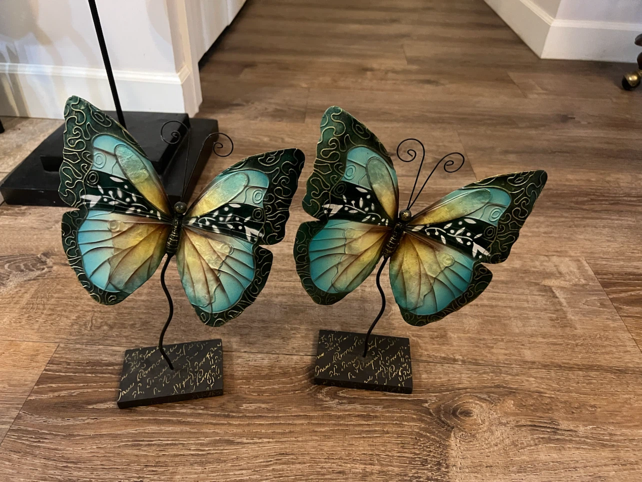 Set of 2 Decorative Metal Butterflies - photo 2
