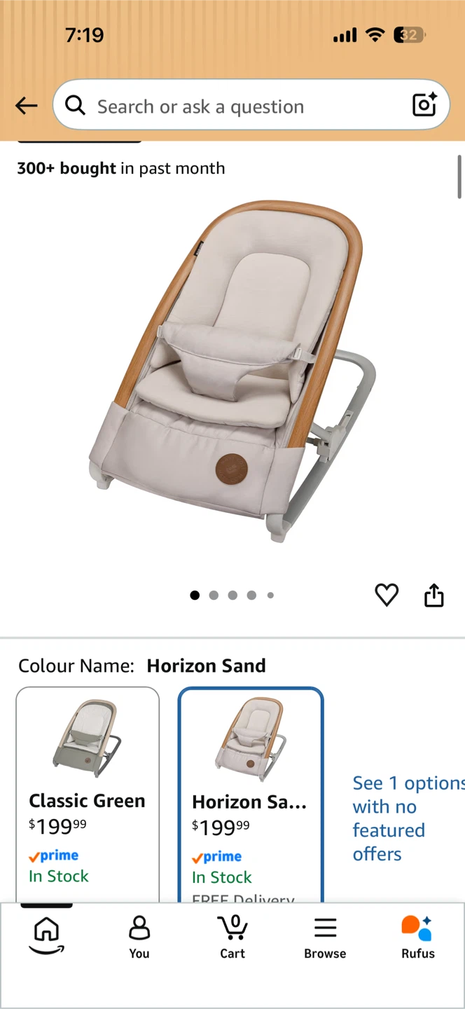 Maxi-Cosi Nova Baby Bouncer Horizon Sand